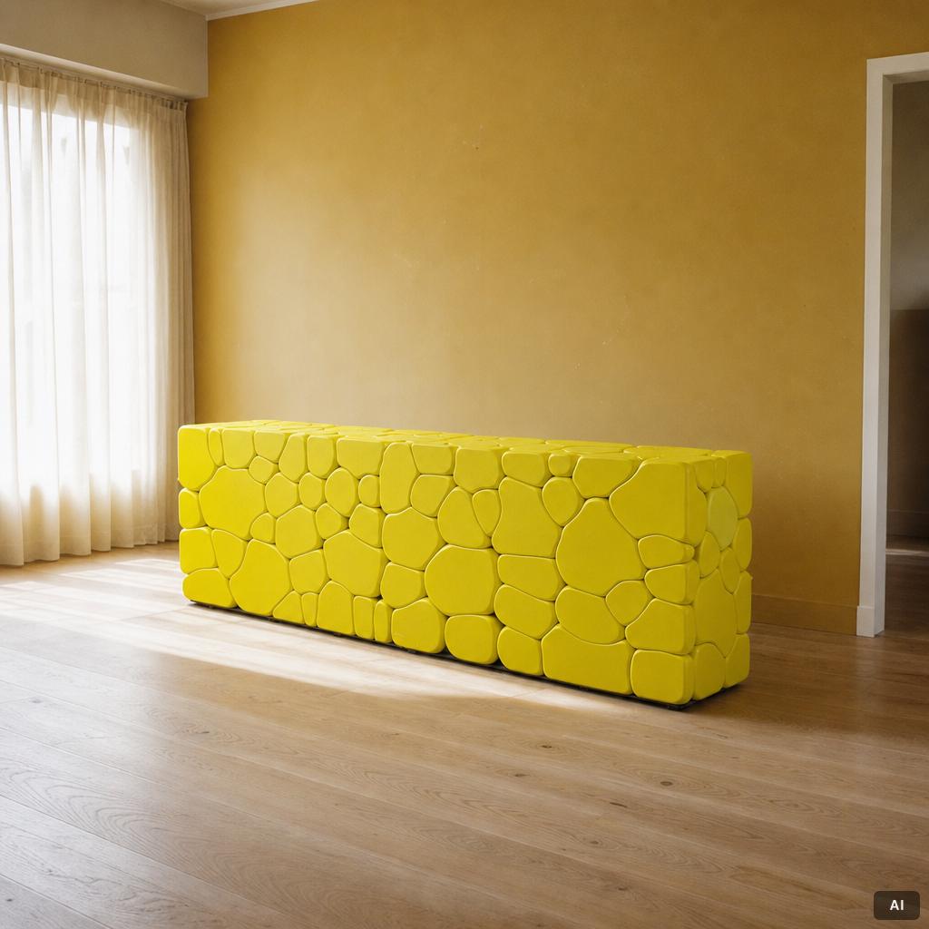 Soft Baroque, a unique “Puffy Brick” counter, 2020.