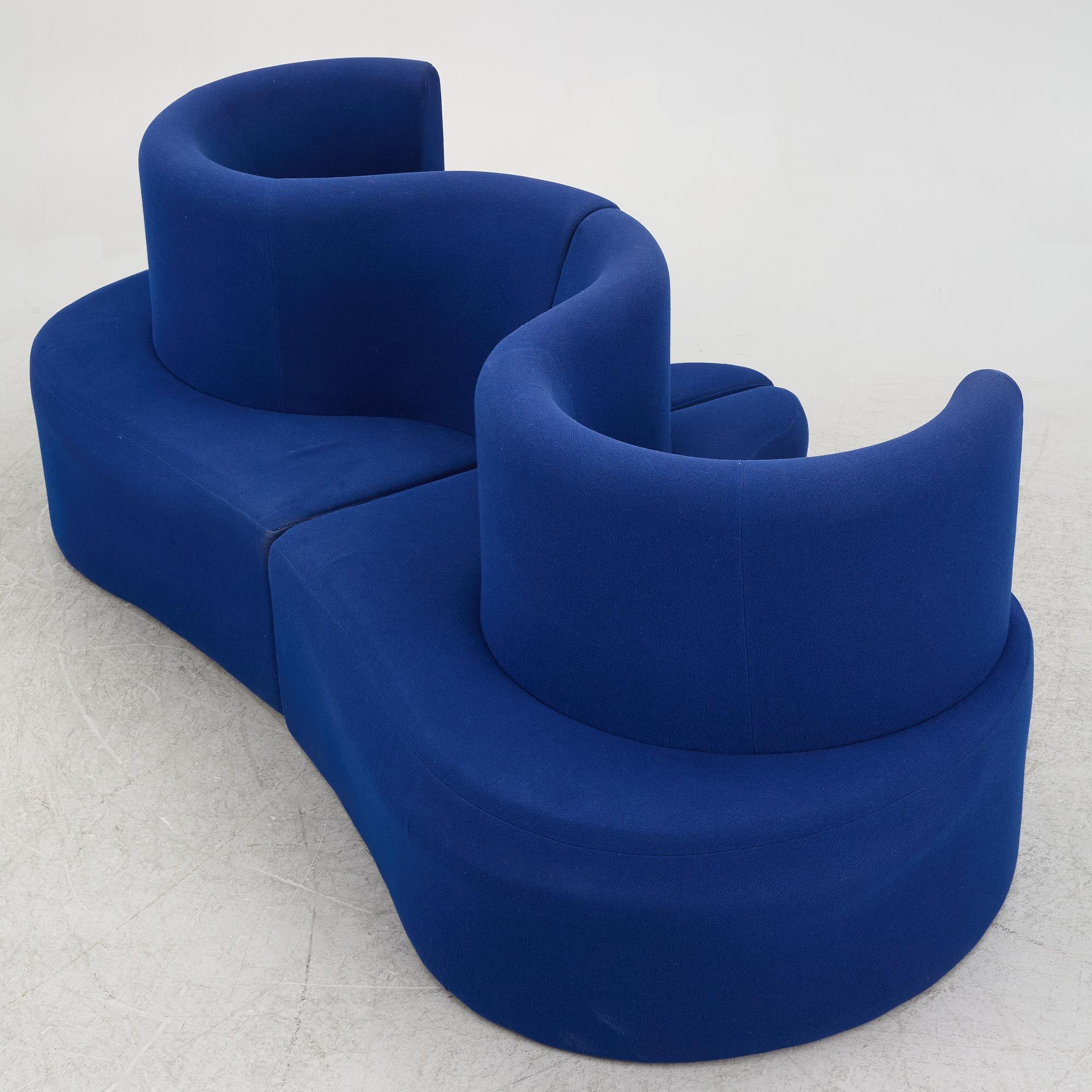 Verner Panton, a "Cloverleaf" sofa, Verpan, Denmark.