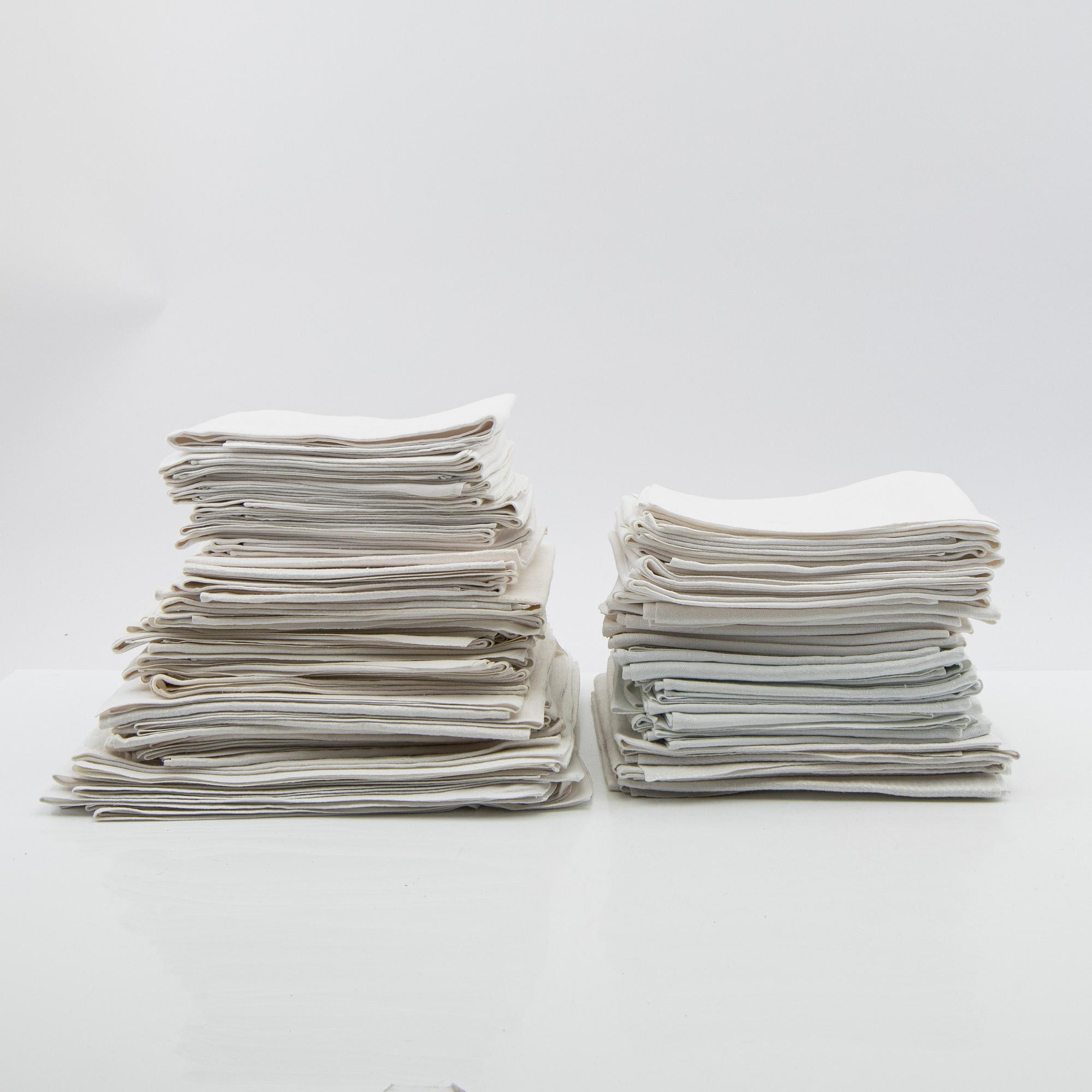 Napkins a total of 73 pcs damask various patterns first half of the 20th century.