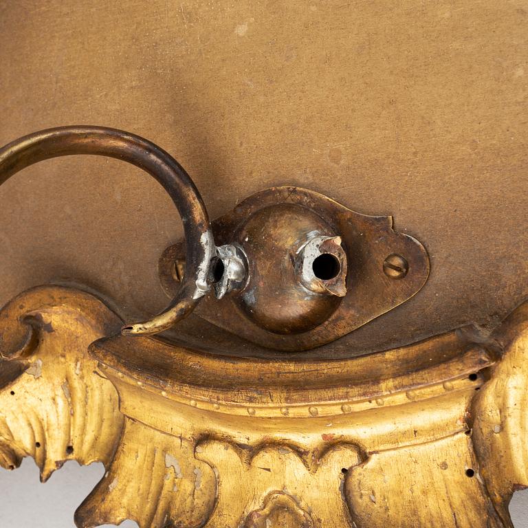 An 18th century  Rococo wall sconce for two candles.