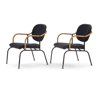 25. Mats Theselius, a pair of easy chairs, 'The Bamboo King', ed. 171-172/360, Källemo, Sweden, post 2000.