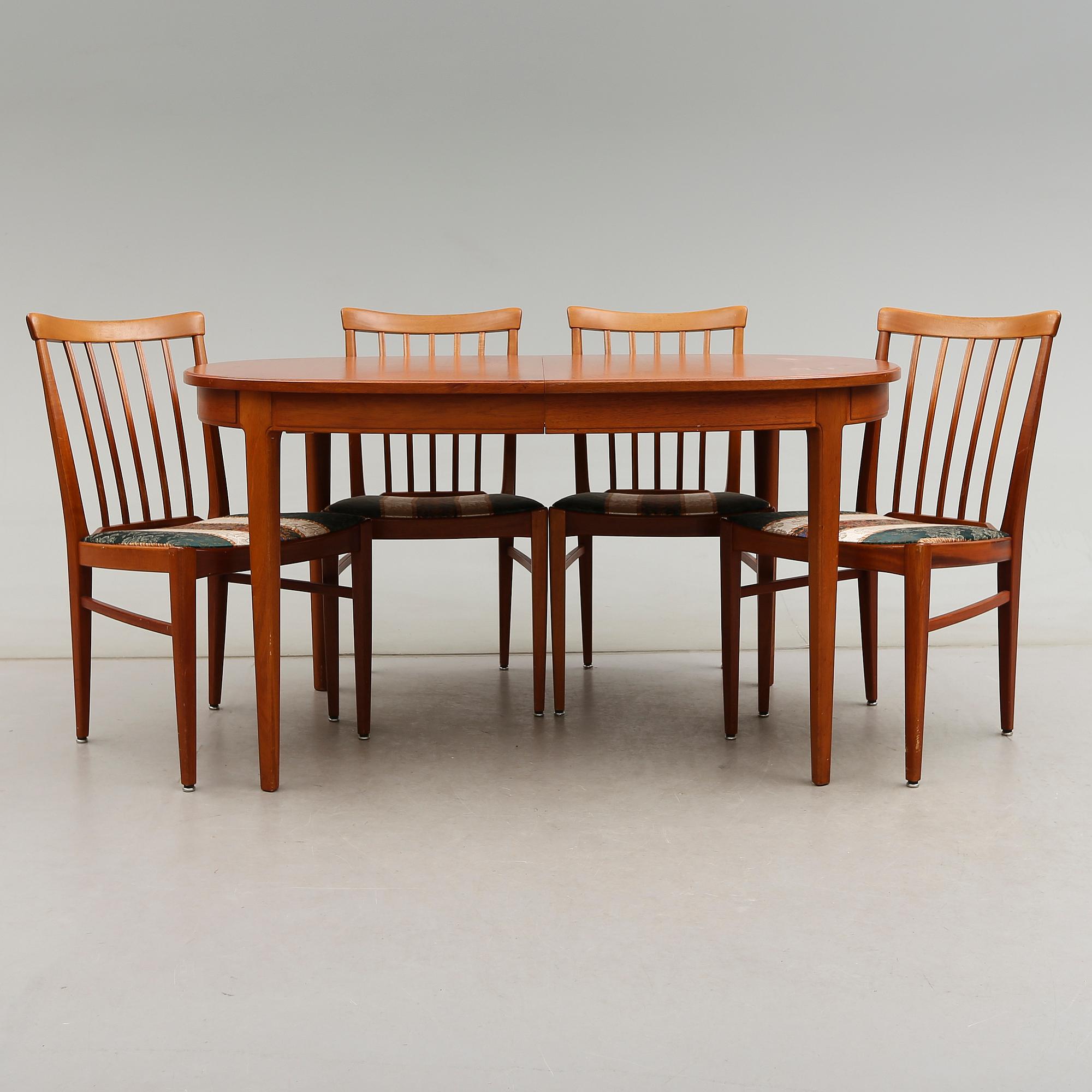 MATSALSMÖBEL, 5 delar, "Herrgården", Carl Malmsten, Bodafors, 1960-tal.