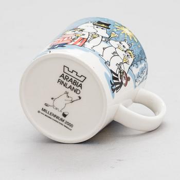 MOOMIN-MUG, porcelain, 'Millennium', Moomin Characters, Arabia 1999-2000.