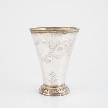 Carl Fahlberg, bägare, silver, Uppsala 1773.