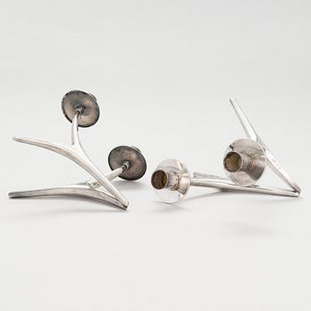 Anna-Greta Eker, two silver candlesticks, Auran Kultaseppä, Turku 1959.