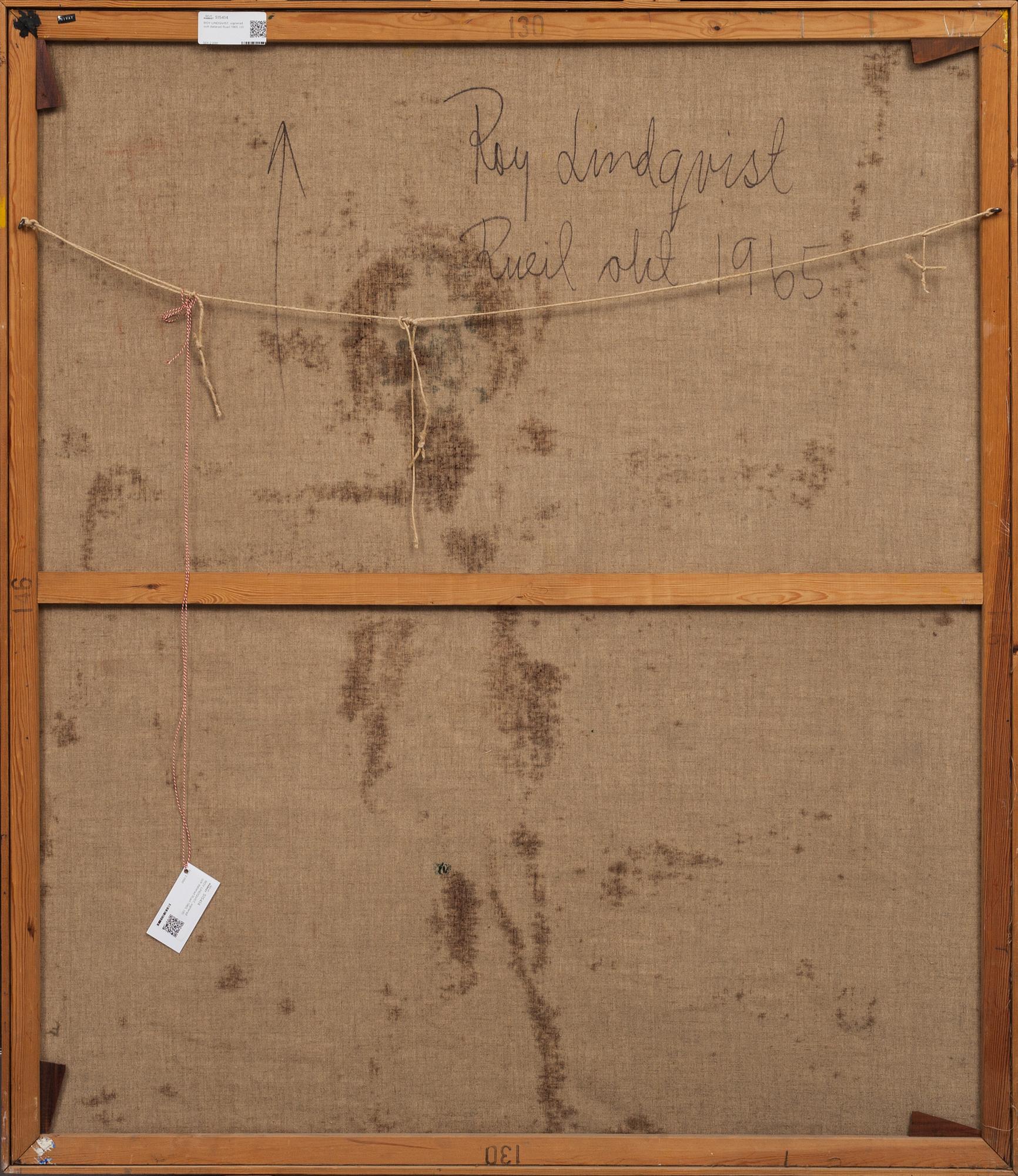 ROY LINDQVIST, signerad och daterad Rueil 1965.