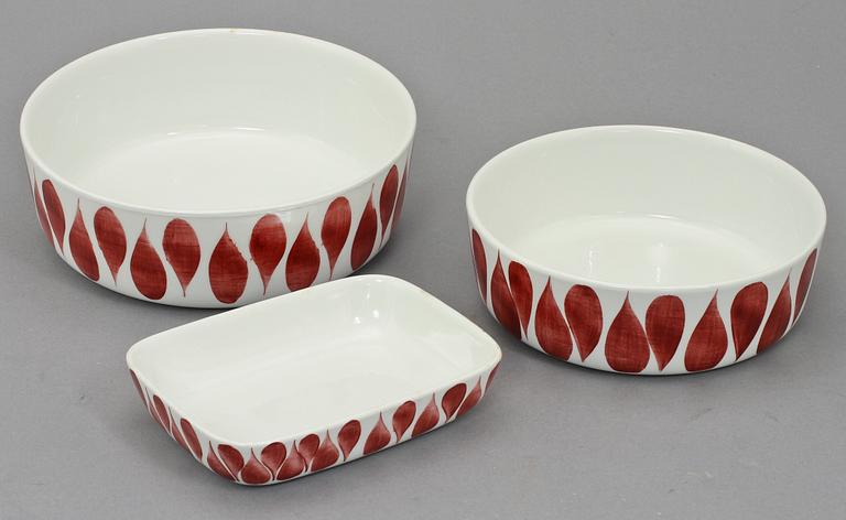 PARTI PORSLIN, 6 delar, "Picknick", Marianne Westman, Rörstrand och "Fix", Rörstrand, 1950/60-tal.