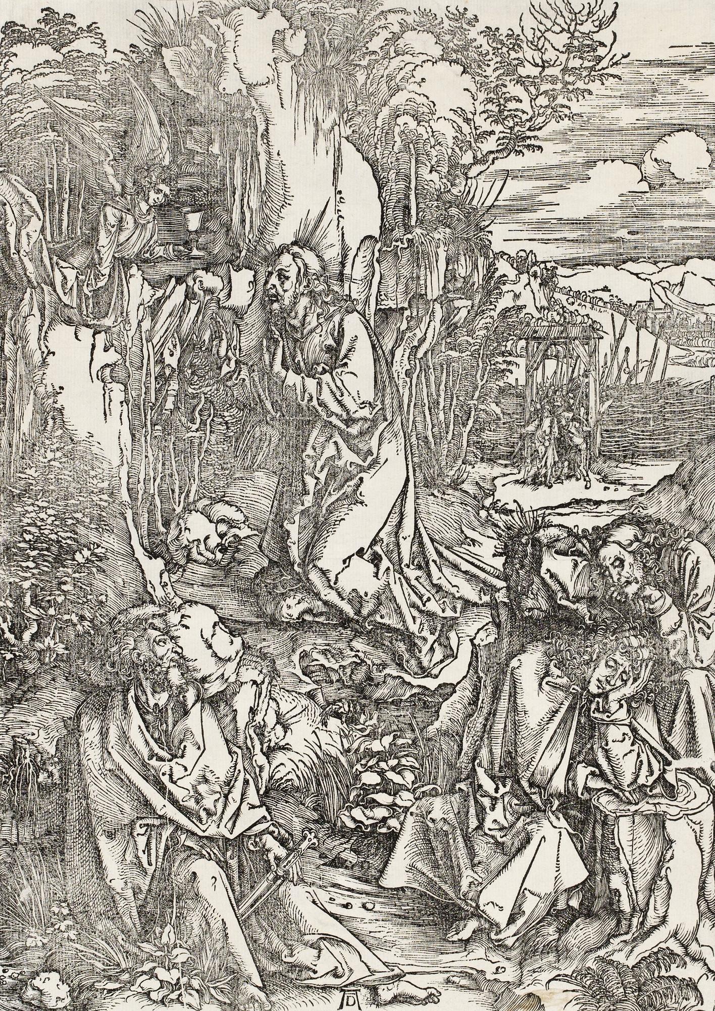 Albrecht Dürer, "Christ on the mount of olives", from "The large passion".