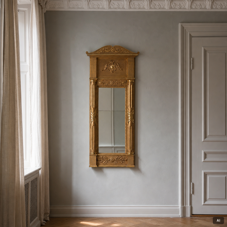Mirror, Empire style, 19th/20th century.