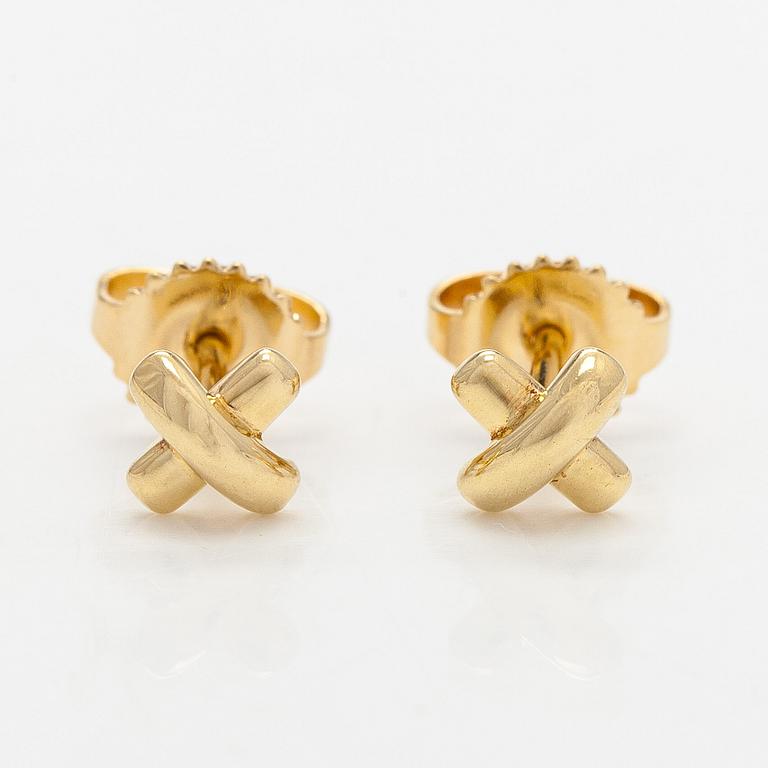 Tiffany & Co, korvakorut, "Cross Stitch", 18K kultaa.