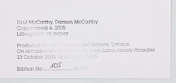 Paul McCarthy, "Coppermeal 1,2,3, 4", fyra litografier.