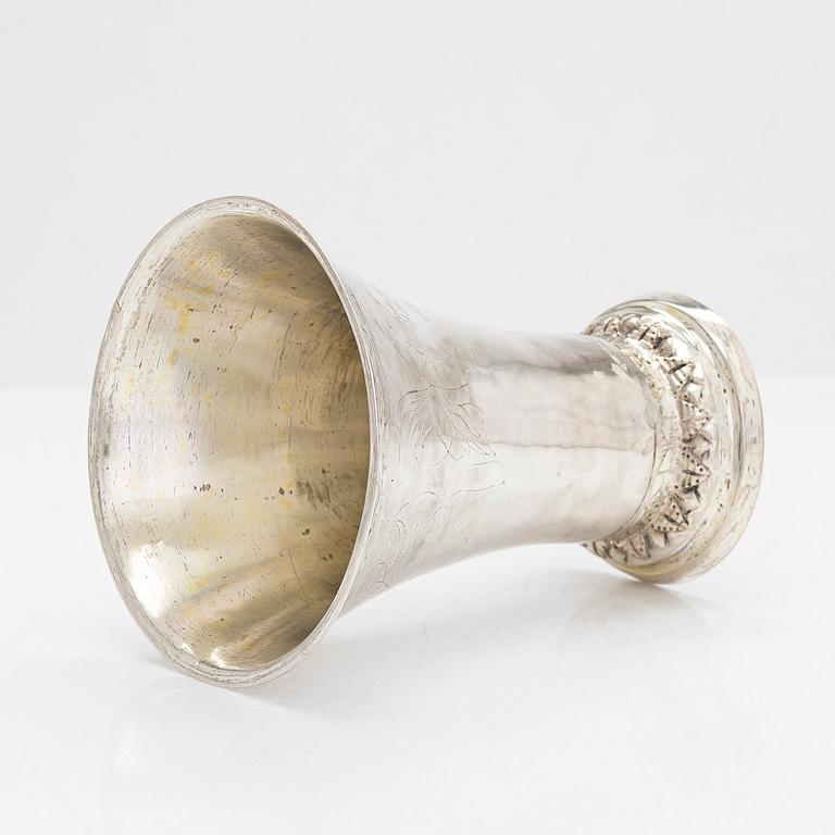 An early 19th-century silver beaker, maker's mark of Olof Peter Almén, Hedemora, Sweden 1804.