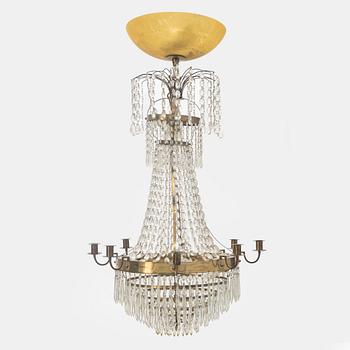 A late Gustavian style chandelier, end of the 19th Century.