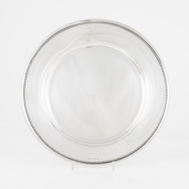 A Swedish Silver Tray, mark of GAB, Stockholm 1962.