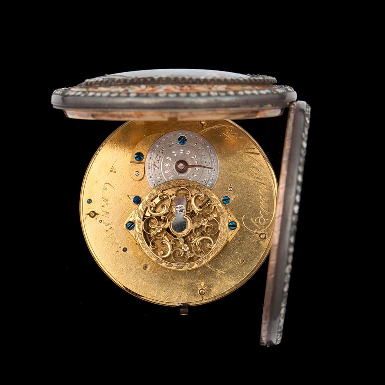 Pocket watch. Vegneur - Geneva about 1800, rose diamonds.