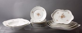 MATSERVIS, 55 delar, porslin, "Sanssouci", Rosenthal, 1900-tal.