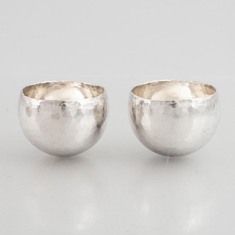 Six Swedish Sterling Silver Tumblers, mark of Rey Urban, Stockholm 1991.