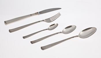 BESTICK, 54 delar, silver, "Rosenholm" GAB, tot vikt 1500 g, 1950-80-tal.