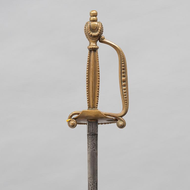 Dress sword, English early 20th century, with scabbard.