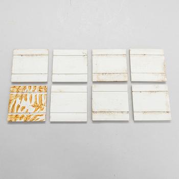 Hilkka-Liisa Ahola, eight 1960/1970's ceramic tiles for Arabia.