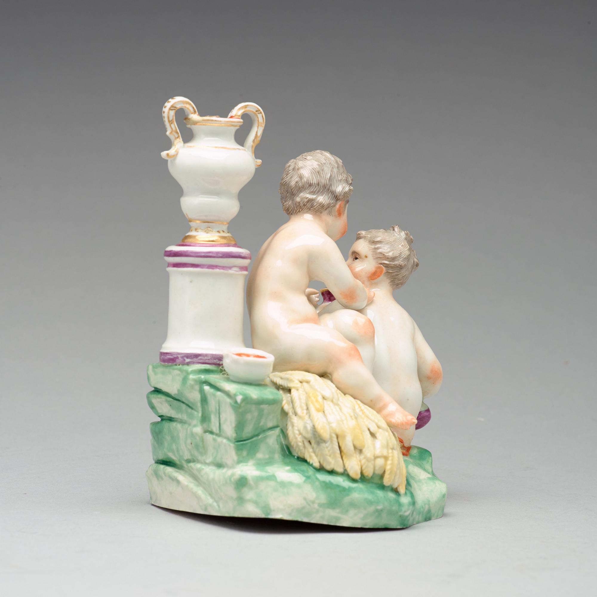 A allegorical figure group, unmarked, presumably Ludwigsburg, Germany, 19th Century.