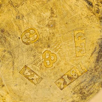 Medaljong, 18K guld, troligen CT, Carl Tellander, Karlstad 1853.