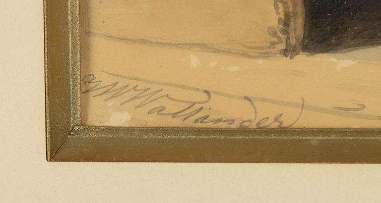 Josef Wilhelm Wallander, Staircase, possibly Gripsholm.