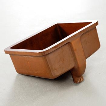 TVÄTTHO/HANDFAT, saltglaserat stengods, "V50", Höganäs, 1900-talets första hälft.