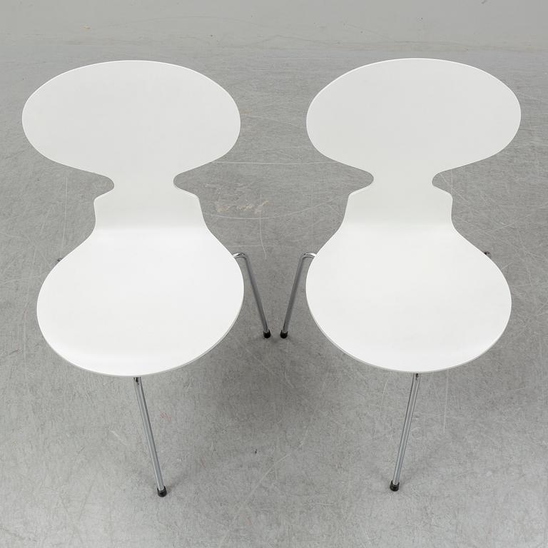 ARNE JACOBSEN, stolar, 6 st, "Myran", Fritz Hansen, Danmark, 2004.