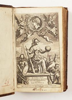 BOK, "Alexander Magnus et in illum commentarius" av Rufus Curtius, Utrecht 1693.