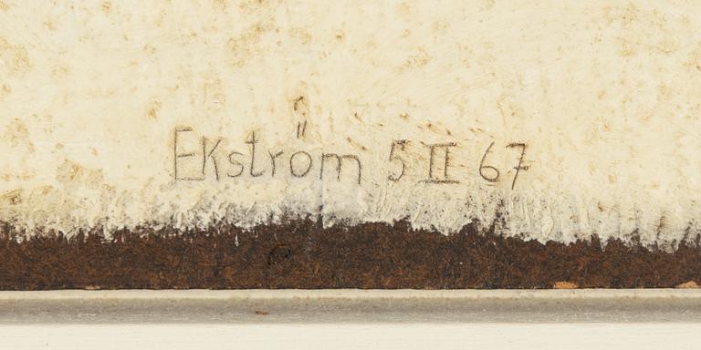 Thea Ekström, olja på pannå signerad och daterad 5 II 67.