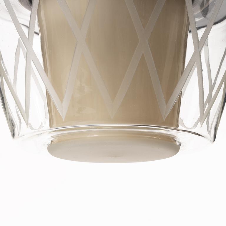 Harald Notini, taklampor, ett par, modell "11197", Arvid Böhlmarks Lampfabrik, Stockholm, 1940-tal.