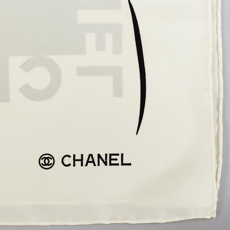 CHANEL, two silk scarves.