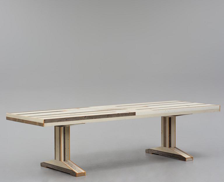 Piet Hein Eek, matbord, "Canteen Table in Scrapwood", Nederländerna, efter 2005.