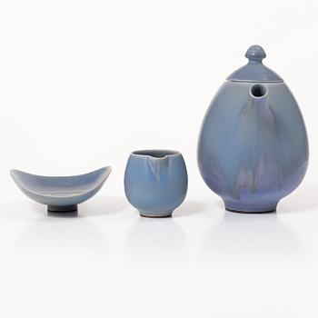 Berndt Friberg, a three piece tea service, Gustavsberg Studio, 1956.