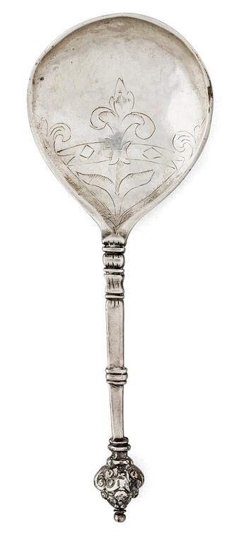 SKED med fruktornerad knopp, av Per Andersson (verksam i Örebro -1616-1646-).