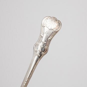 SKEDAR, 12+6 delar, silver, Larson & Co, Göteborg, 1860-tal. Totalvikt ca1200g.