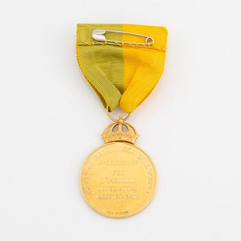 A Swedish gold medal, dated 1978.