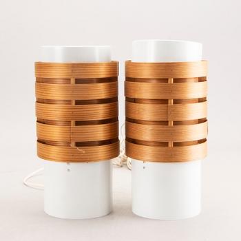 Hans-Agne Jakobsson, table lamps, a pair, "Ellysett", Markaryd, 1960s.