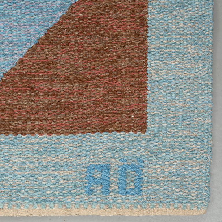 Agda Österberg, MATTO,  "Vattenlek" flat weave, ca 302 x 202,5 cm, signed AÖ.