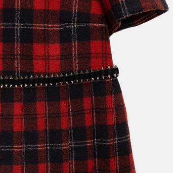 Yves Saint Laurent, a checked wool dress, size 36.