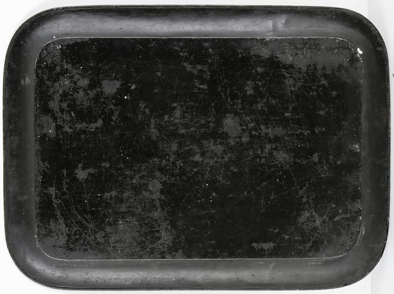 BRICKA, bemålad plåt, 1800-talets mitt.