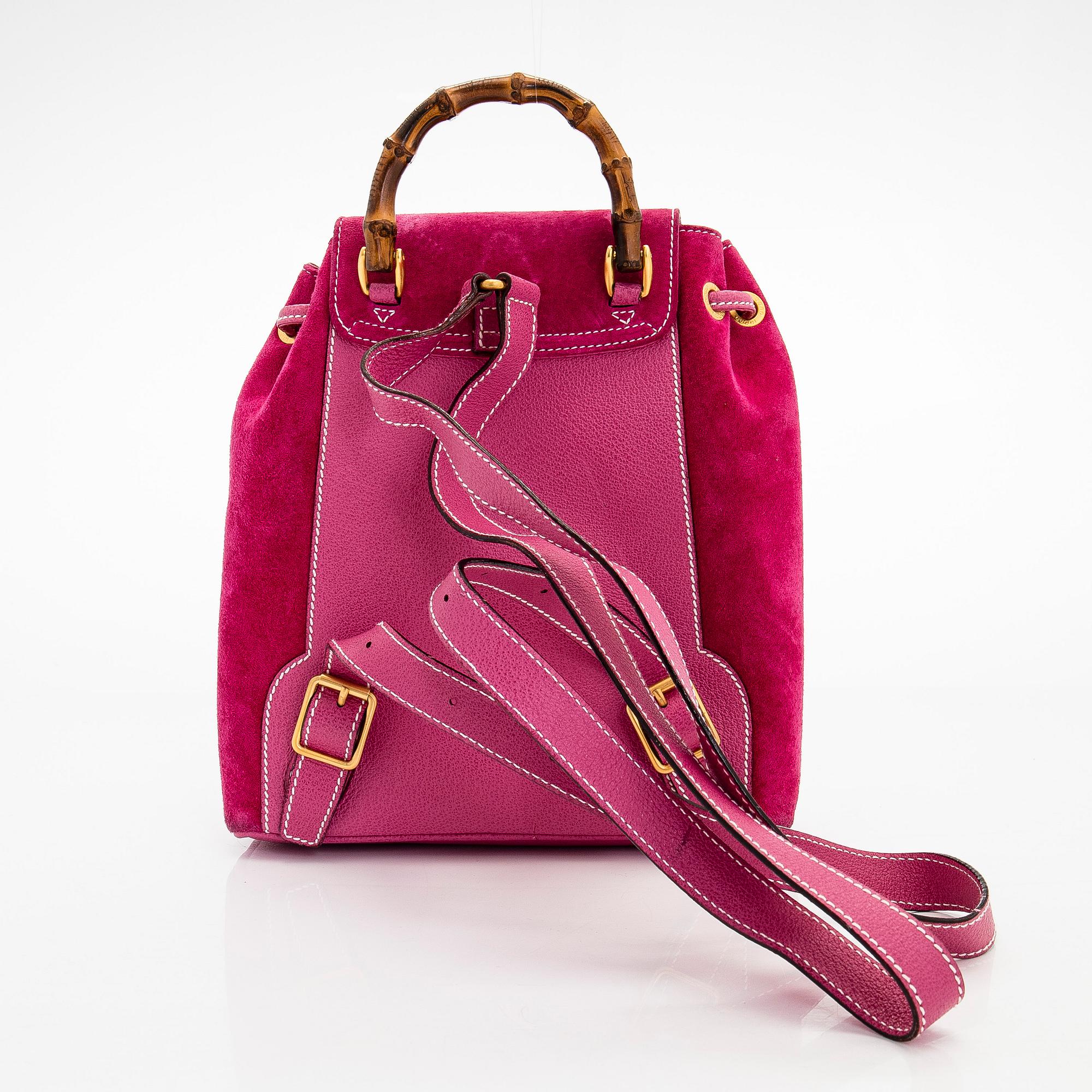 Gucci, a 'Bamboo' backpack.