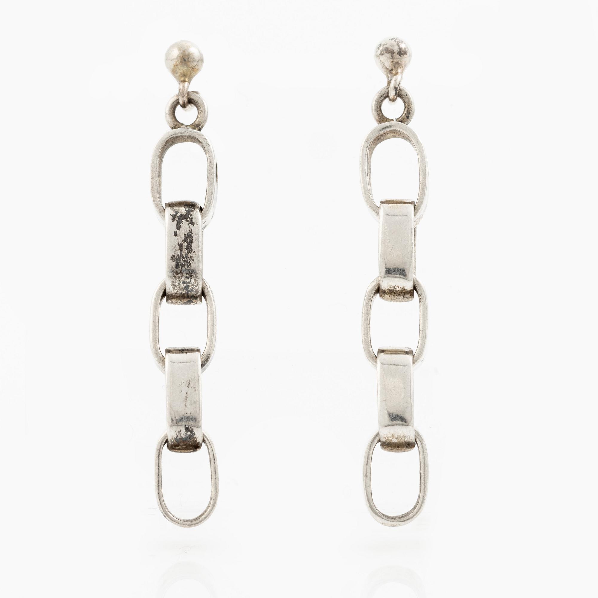 Sven-Erik Högberg, a pair of earrings, silver, Gothenburg.