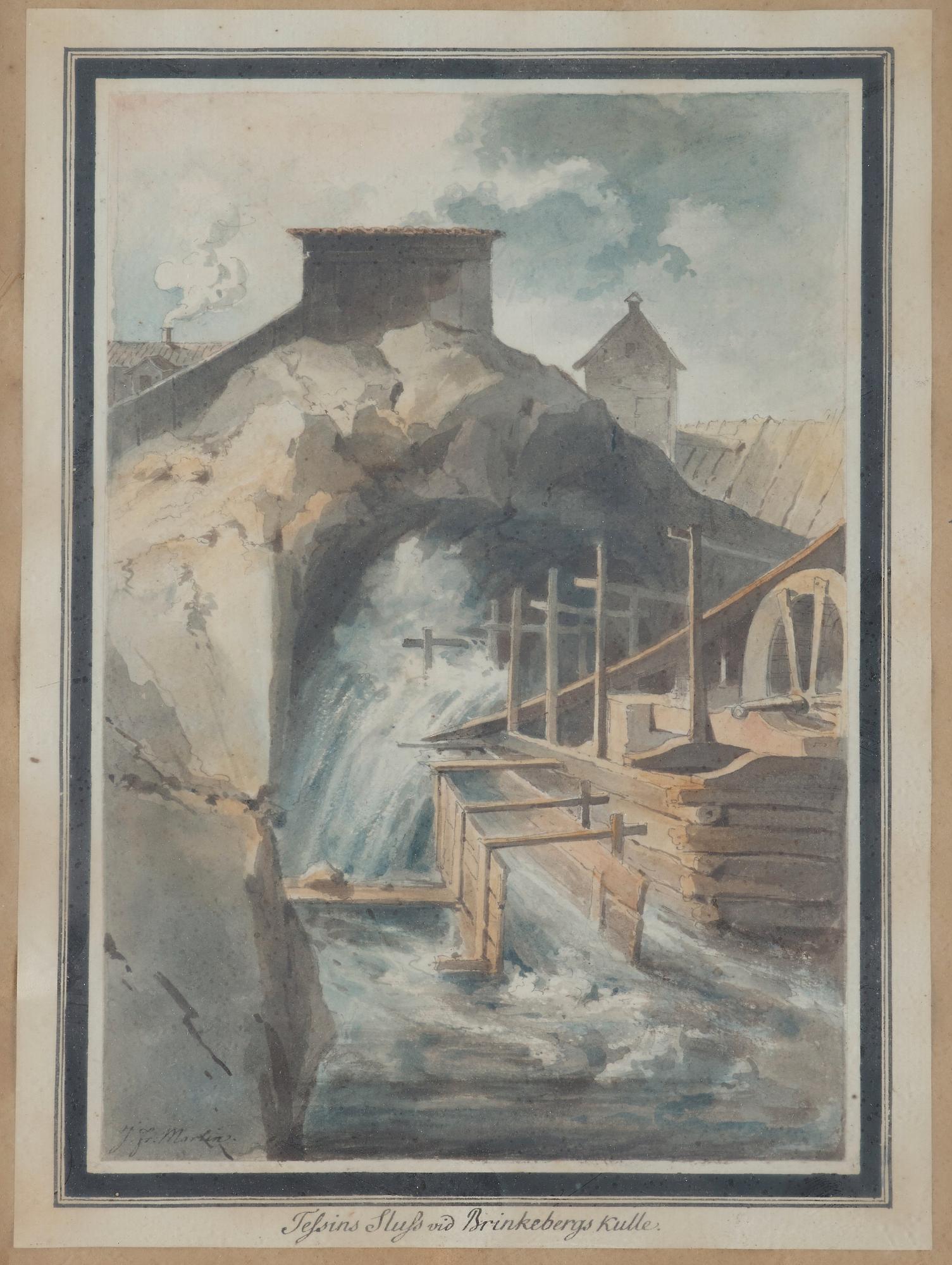Johan Fredrik Martin, Ten scenes from the waterfalls at Trollhättan, Sweden.