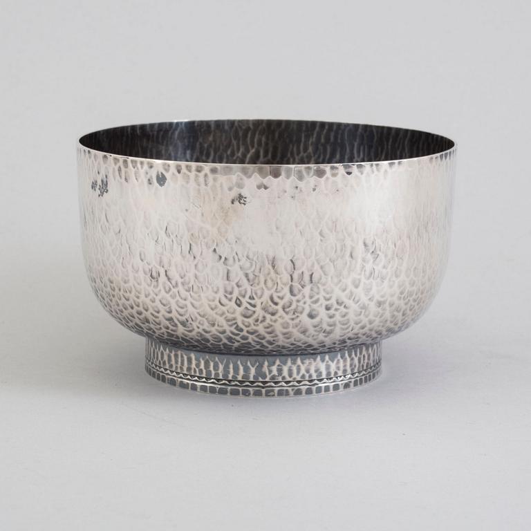 INGRID RÅSTRÖM, a silver bowl from Råströms, Stockholm, 1985.