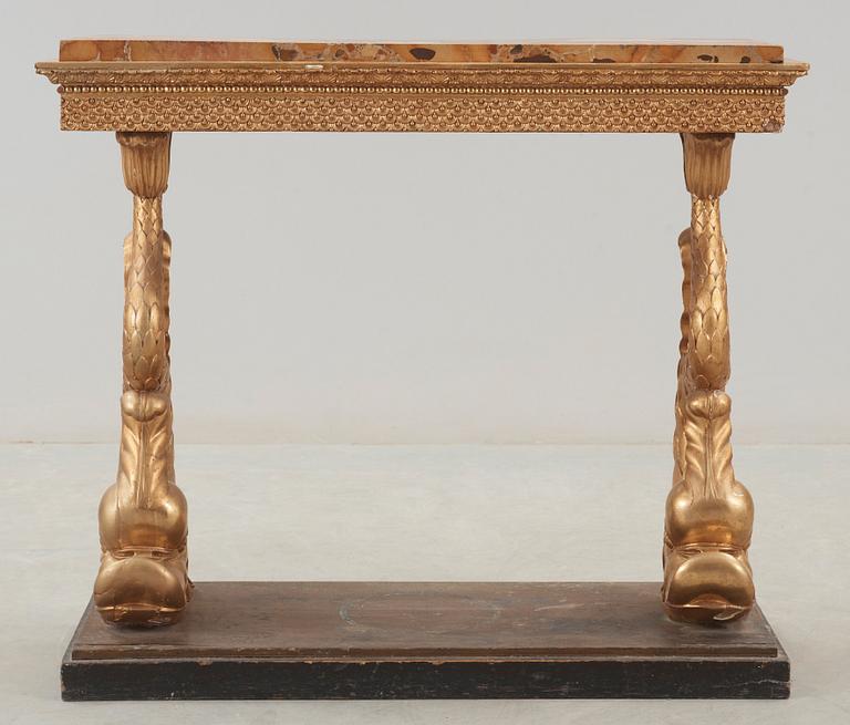 A Swedish Empire early 19th century console table.