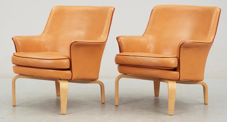 FÅTÖLJER, ett par, "Pilot", Arne Norell. Modellen formgiven 1967.