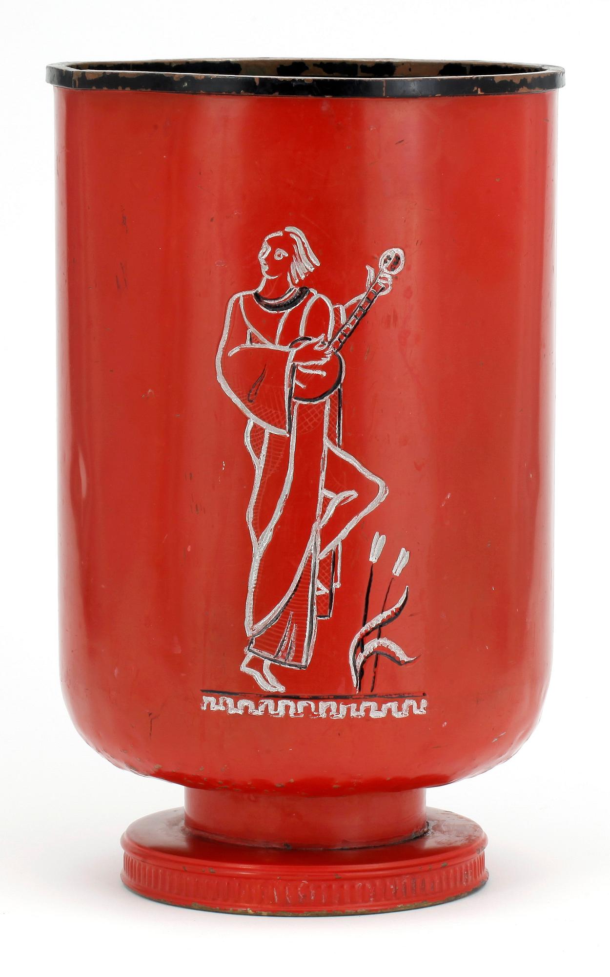 VINKYLARE, mässing/koppar. Art deco, 1900-talets första hälft, signerad O.S.