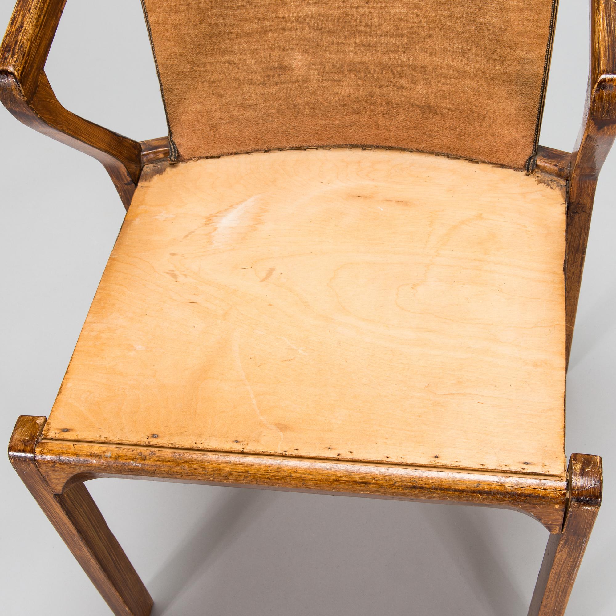 Alvar Aalto, karmstol, modell 2 för O.Y. Huonekalu- ja Rakennustyötehdas A.B. 1900-talets mitt.